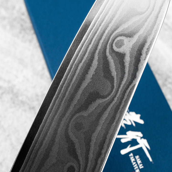 Santoku 18 cm Sakai Takayuki GrandChef Damascus Bohler N685