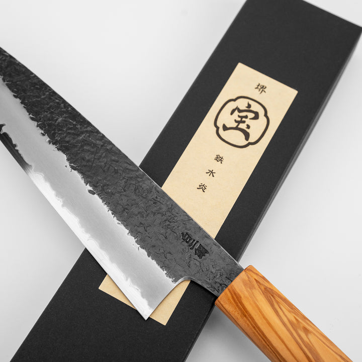Gyuto 20 cm Sakai Takayuki Sanpou Mizu Shirogami#2/Iron