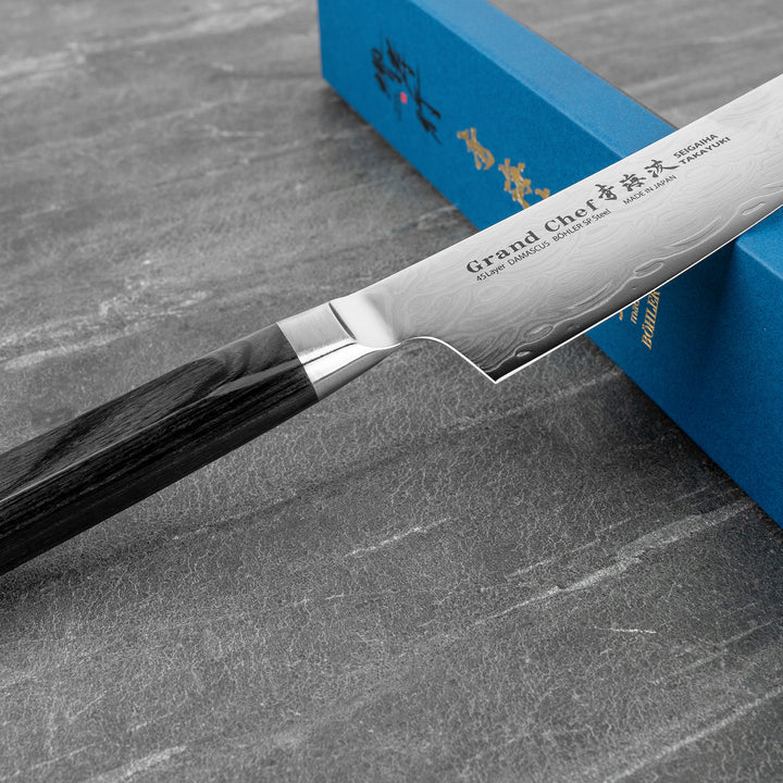Kengata 19 cm Sakai Takayuki Seigaiha Damascus Bohler N685