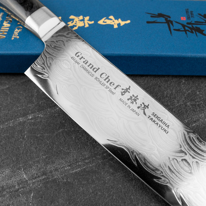 Nakiri 16 cm Sakai Takayuki Seigaiha Damascus Bohler N685