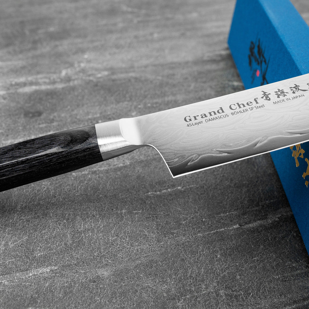 Nakiri 16 cm Sakai Takayuki Seigaiha Damascus Bohler N685