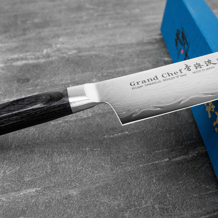 Nakiri 16 cm Sakai Takayuki Seigaiha Damascus Bohler N685