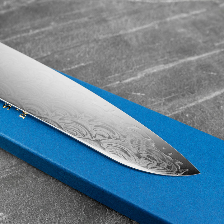 Gyuto 21 cm Sakai Takayuki Seigaiha Damascus Bohler N685