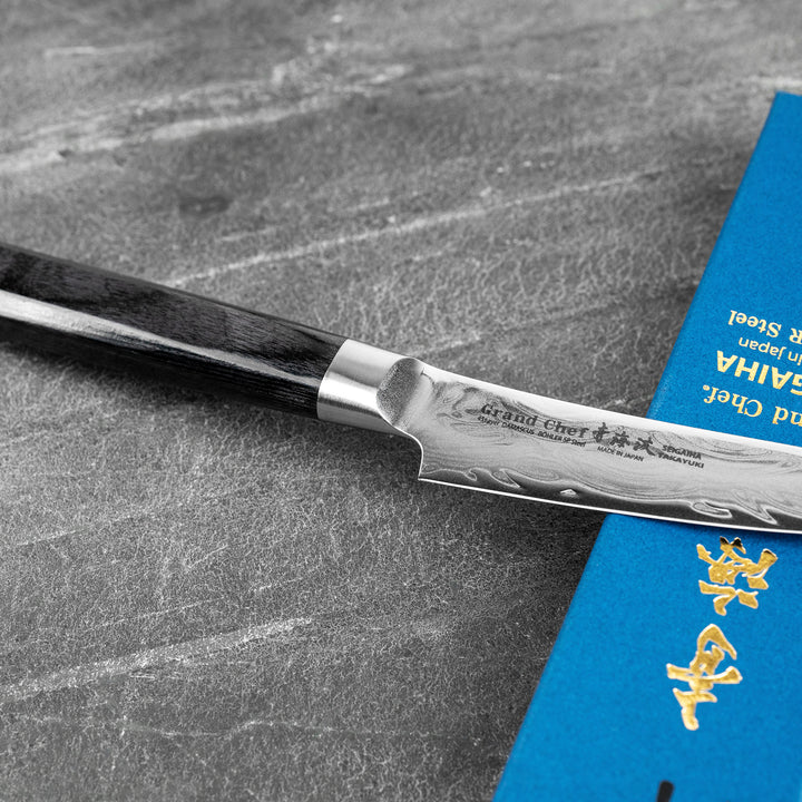 Paring 8 cm Sakai Takayuki Seigaiha Damascus Bohler N685