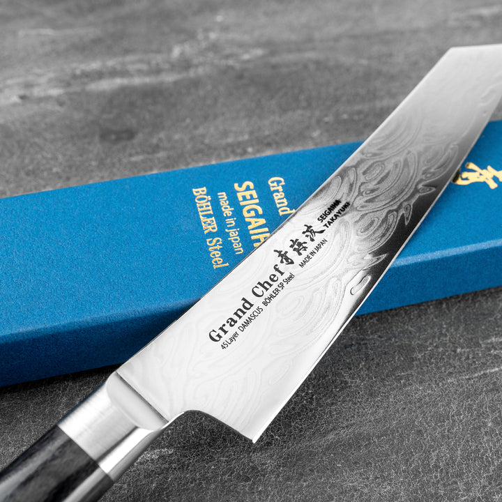Petty 15 cm Sakai Takayuki Seigaiha Damascus Bohler N685