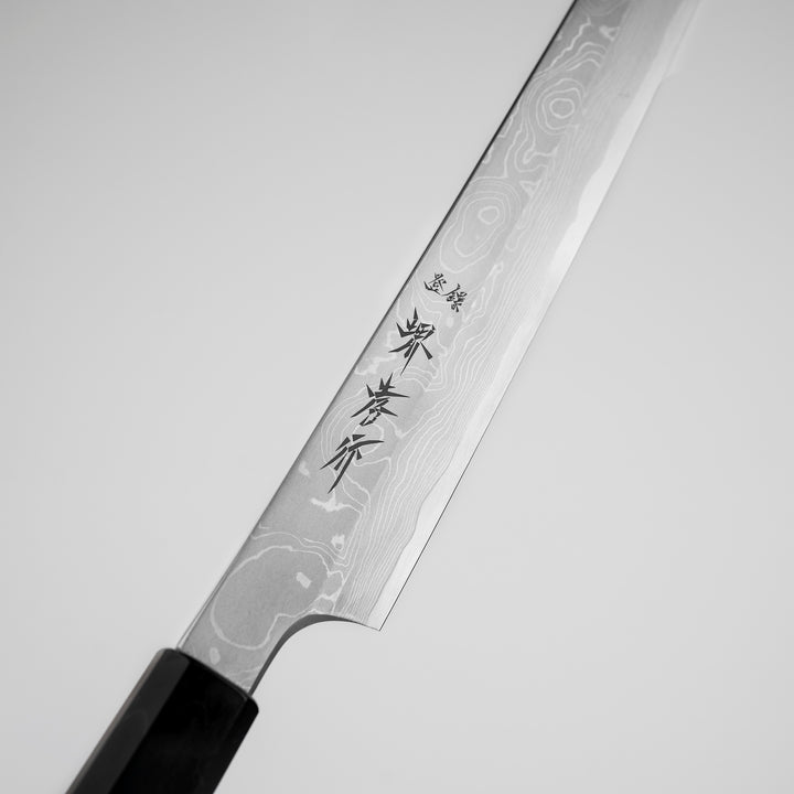Kiritsuke Yanagiba 30 cm Sakai Takayuki Seiryu Damascus Aogami#2/Iron + Saya