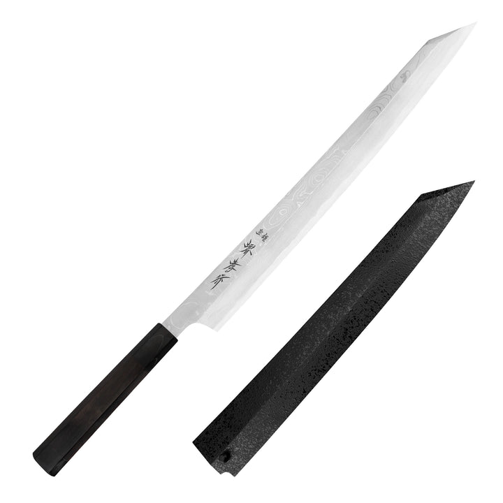 Kiritsuke Yanagiba 30 cm Sakai Takayuki Seiryu Damascus Aogami#2/Iron + Saya
