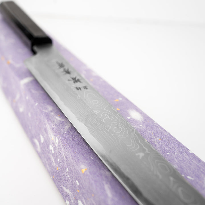 Kiritsuke Yanagiba 30 cm Sakai Takayuki Seiryu Damascus Aogami#2/Iron + Saya
