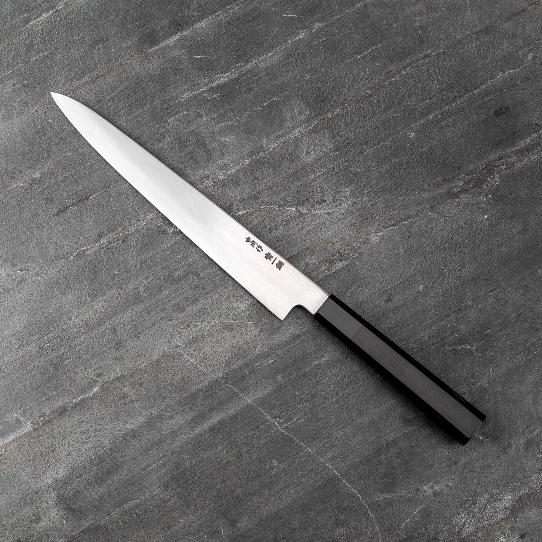Sujihiki 23 cm Satoshi Nakagawa Damascus Aogami#1/Iron