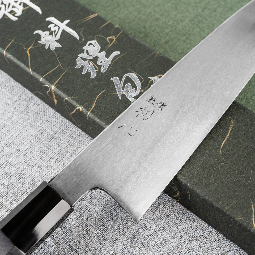 Gyuto 21 cm Satoshi Nakagawa Damascus Aogami#1/Iron