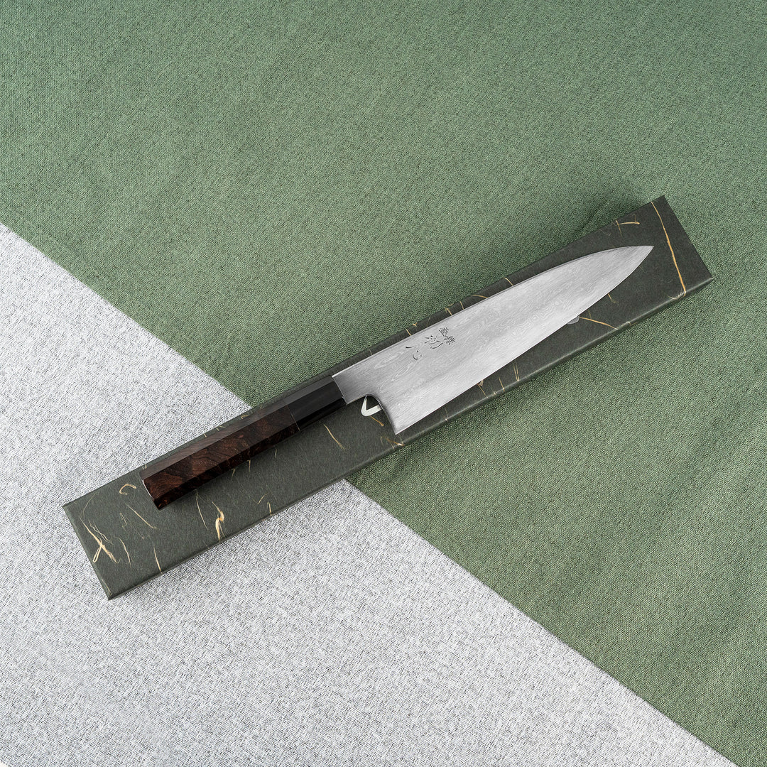 Gyuto 21 cm Satoshi Nakagawa Damascus Aogami#1/Iron