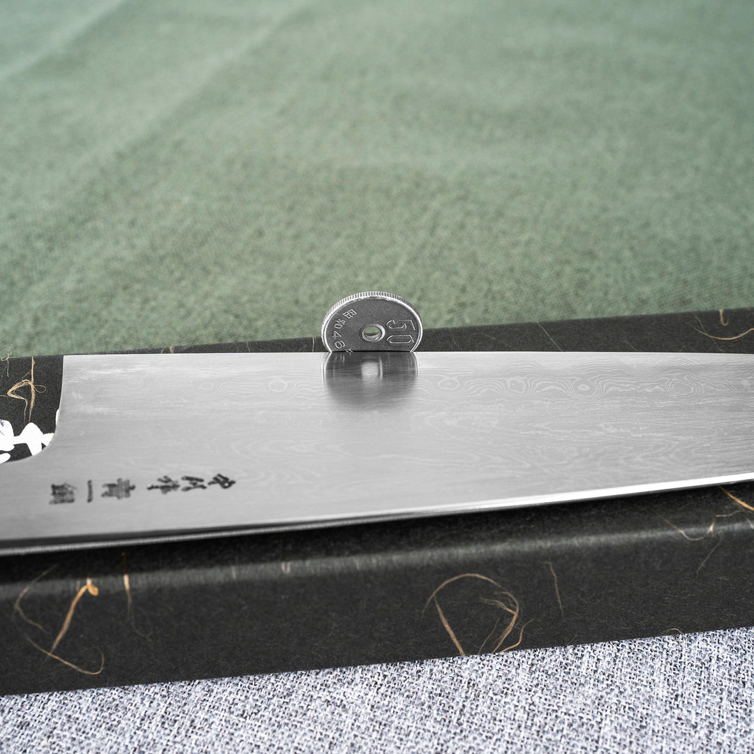 Gyuto 21 cm Satoshi Nakagawa Damascus Aogami#1/Iron