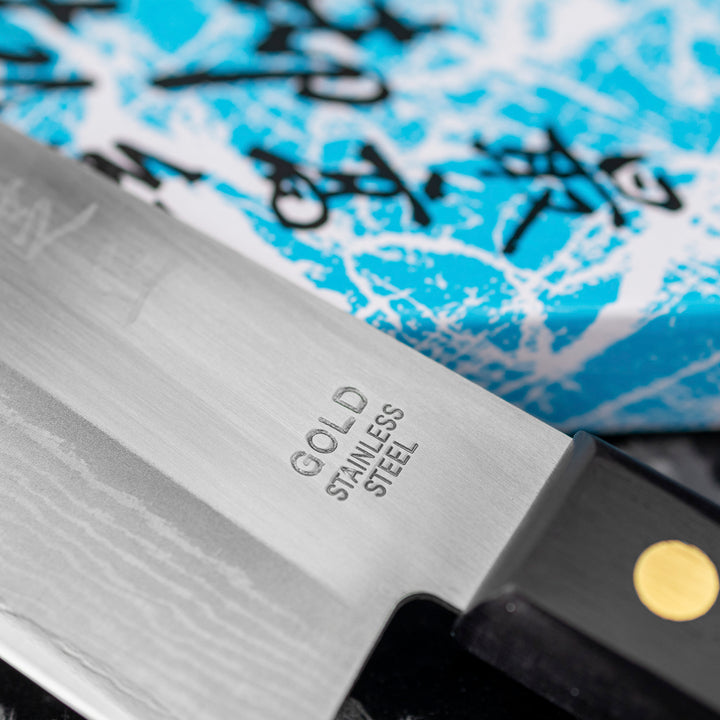 Santoku 17 cm Shibamasa Gold Damascus VG-5