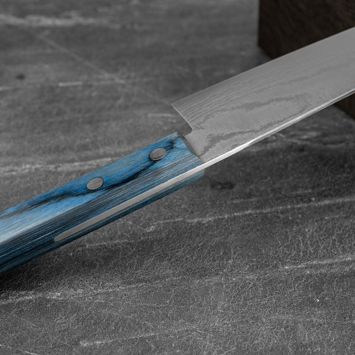 Santoku 16,5 cm Shigeki Tanaka Blue Damascus VG-10