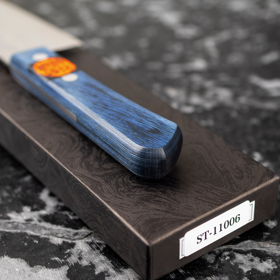 Gyuto 18 cm Shigeki Tanaka Blue Damascus  VG-10