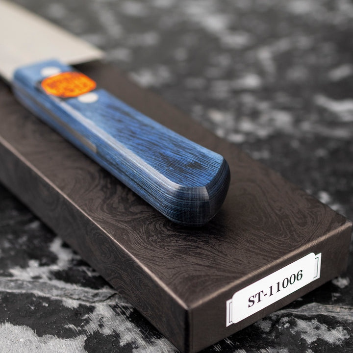Gyuto 18 cm Shigeki Tanaka Blue Damascus  VG-10