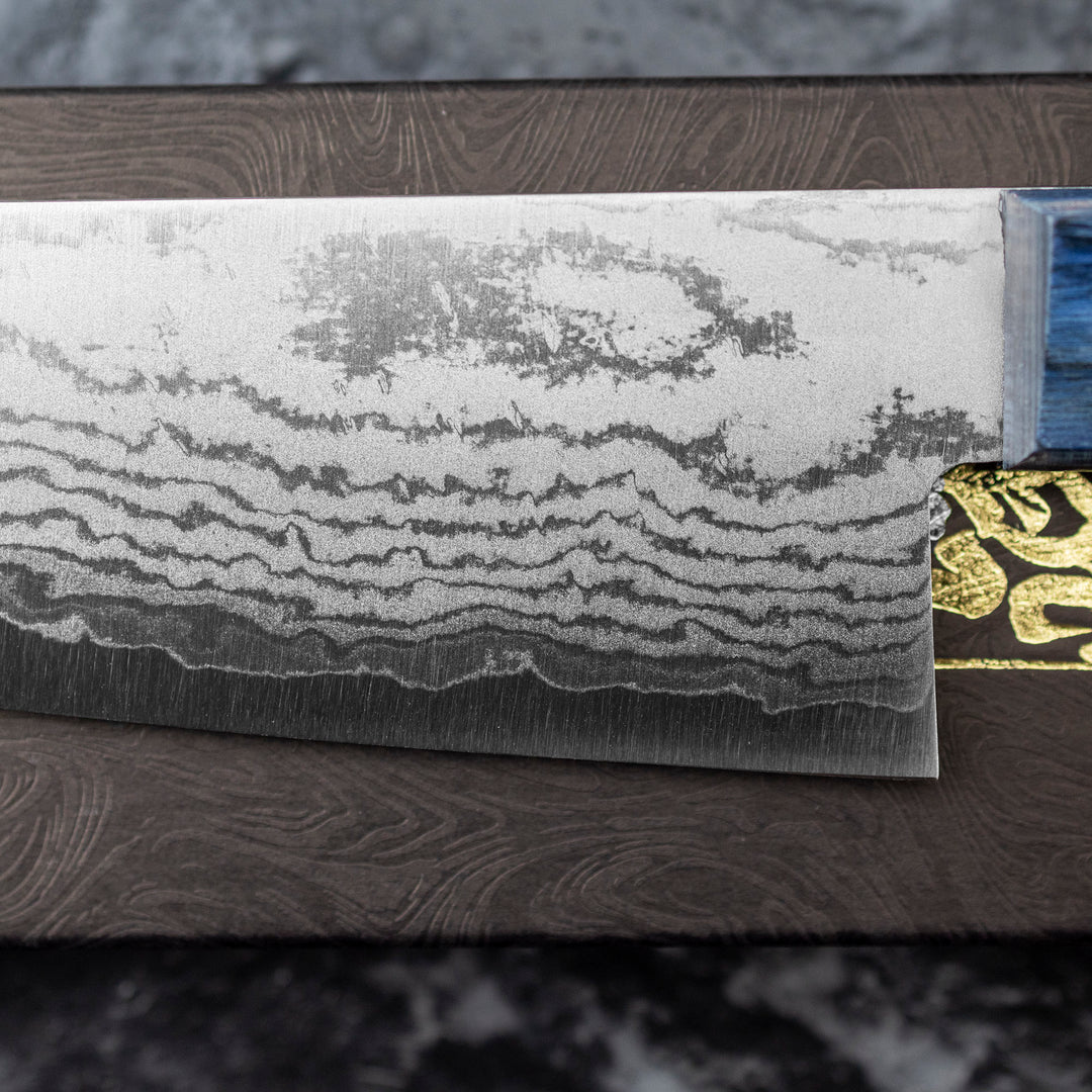 Gyuto 18 cm Shigeki Tanaka Blue Damascus  VG-10