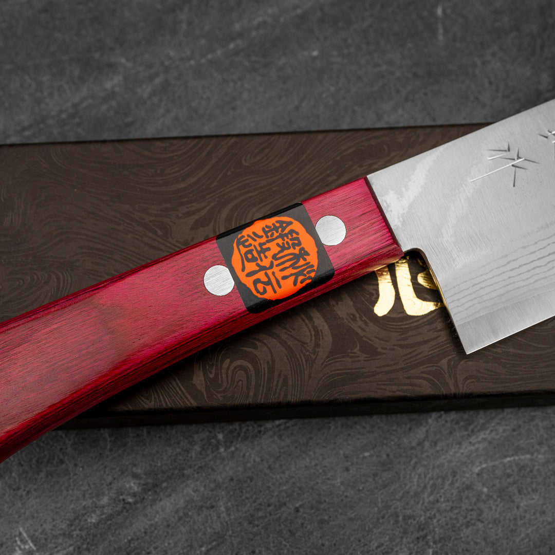Nakiri 16,5 cm Shigeki Tanaka Pink Damascus VG-10