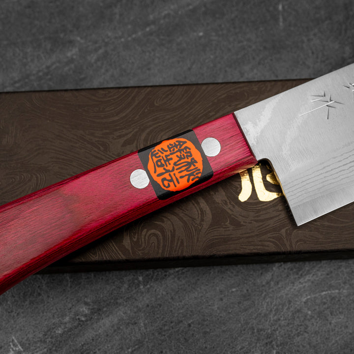 Nakiri 16,5 cm Shigeki Tanaka Pink Damascus VG-10