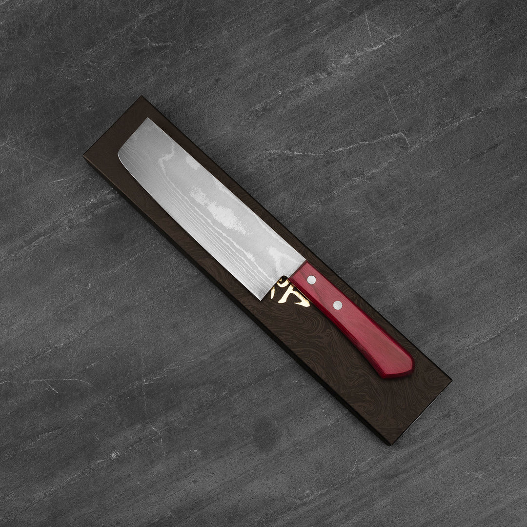 Nakiri 16,5 cm Shigeki Tanaka Pink Damascus VG-10