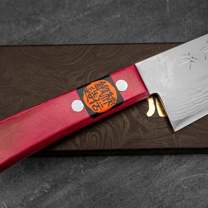 Santoku 16,5 cm Shigeki Tanaka Pink Damascus VG-10