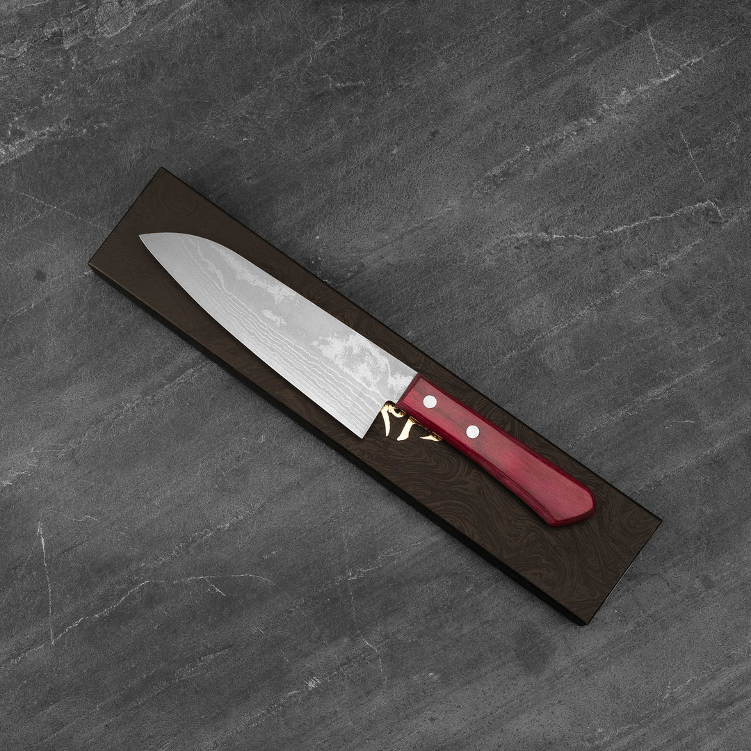 Santoku 16,5 cm Shigeki Tanaka Pink Damascus VG-10