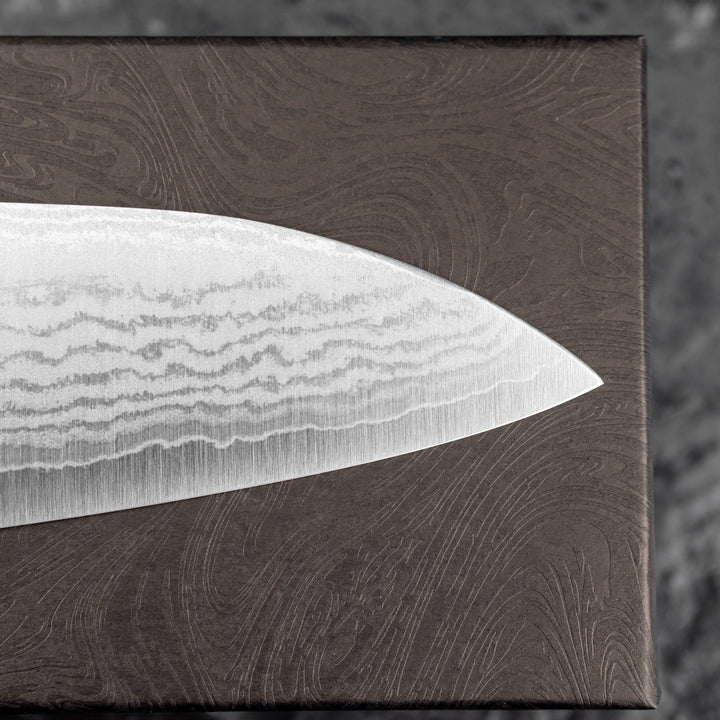 Gyuto 18 cm Shigeki Tanaka Pink Damascus VG-10