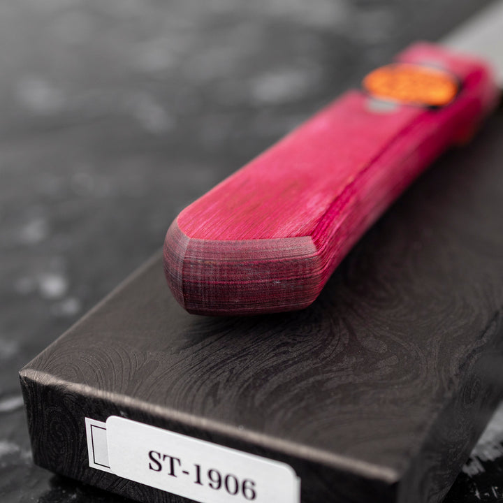 Gyuto 18 cm Shigeki Tanaka Pink Damascus VG-10