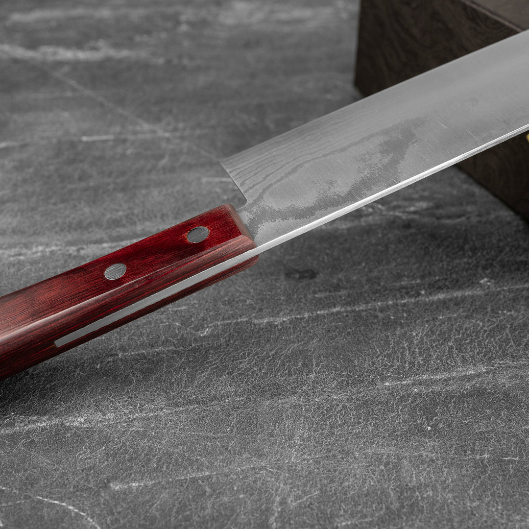 Nakiri 16,5 cm Shigeki Tanaka Red Damascus VG-10