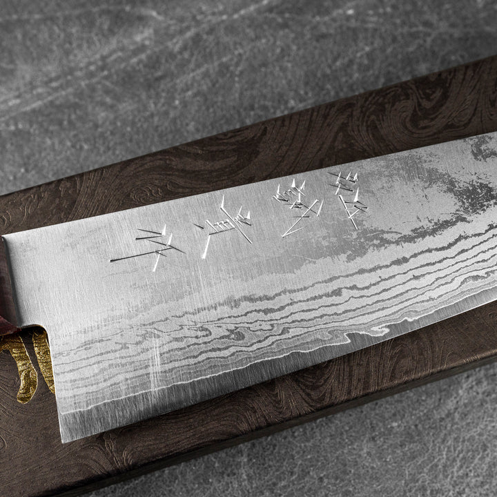 Santoku 16,5 cm Shigeki Tanaka Red Damascus VG-10