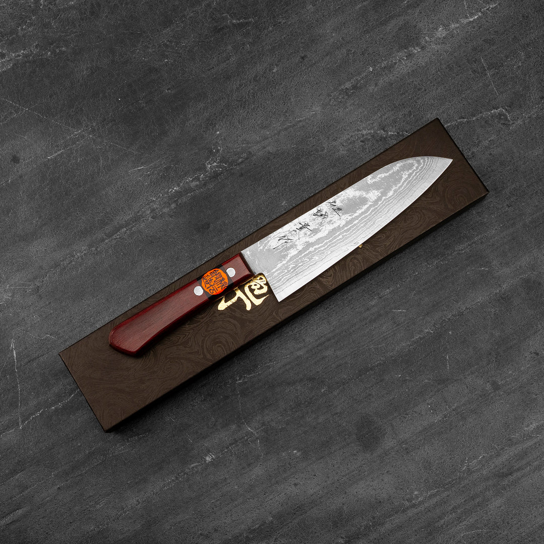 Santoku 16,5 cm Shigeki Tanaka Red Damascus VG-10
