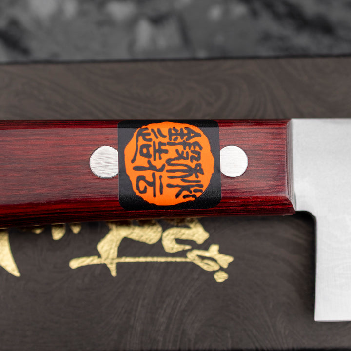 Gyuto 18 cm Shigeki Tanaka Red Damascus VG-10