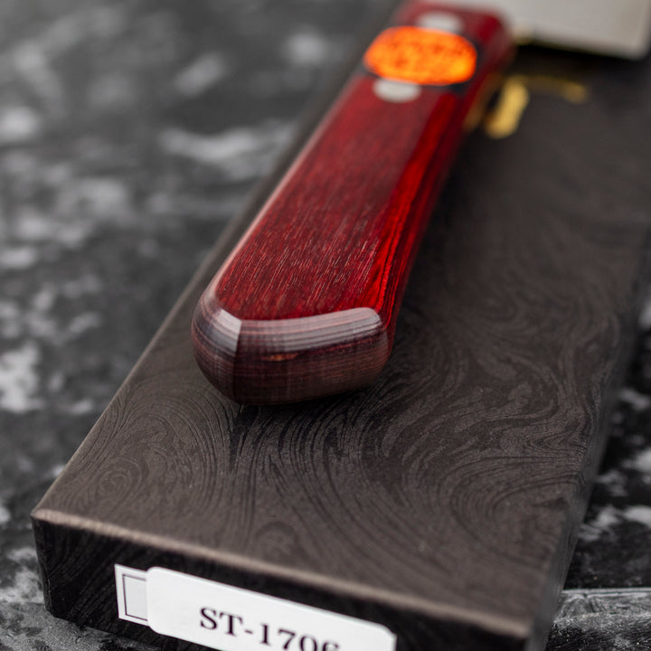 Gyuto 18 cm Shigeki Tanaka Red Damascus VG-10