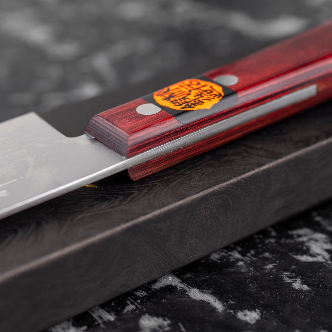 Gyuto 18 cm Shigeki Tanaka Red Damascus VG-10