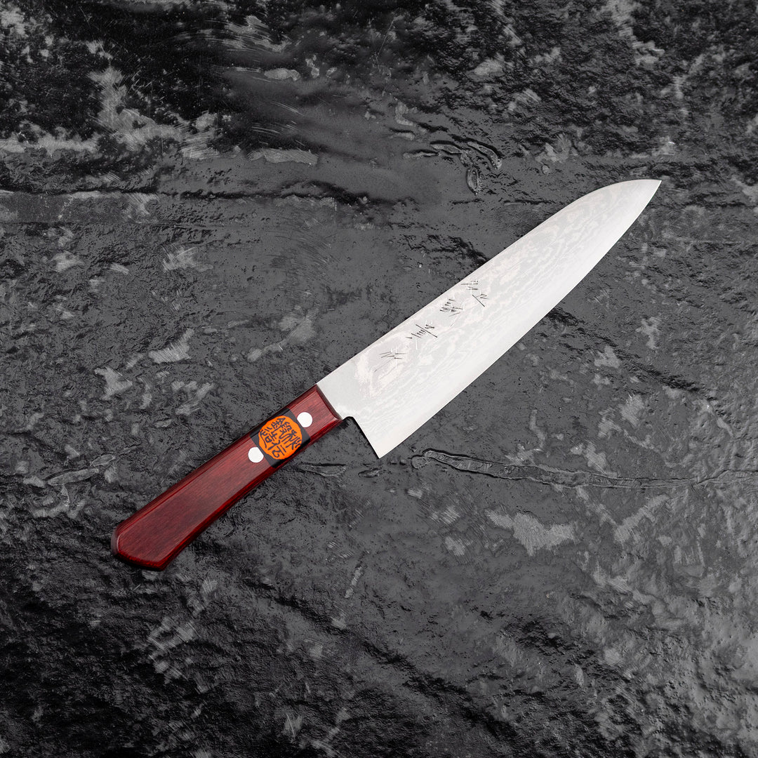 Gyuto 18 cm Shigeki Tanaka Red Damascus VG-10