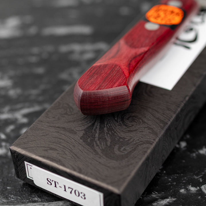 Petty 12 cm Shigeki Tanaka Red Damascus VG-10