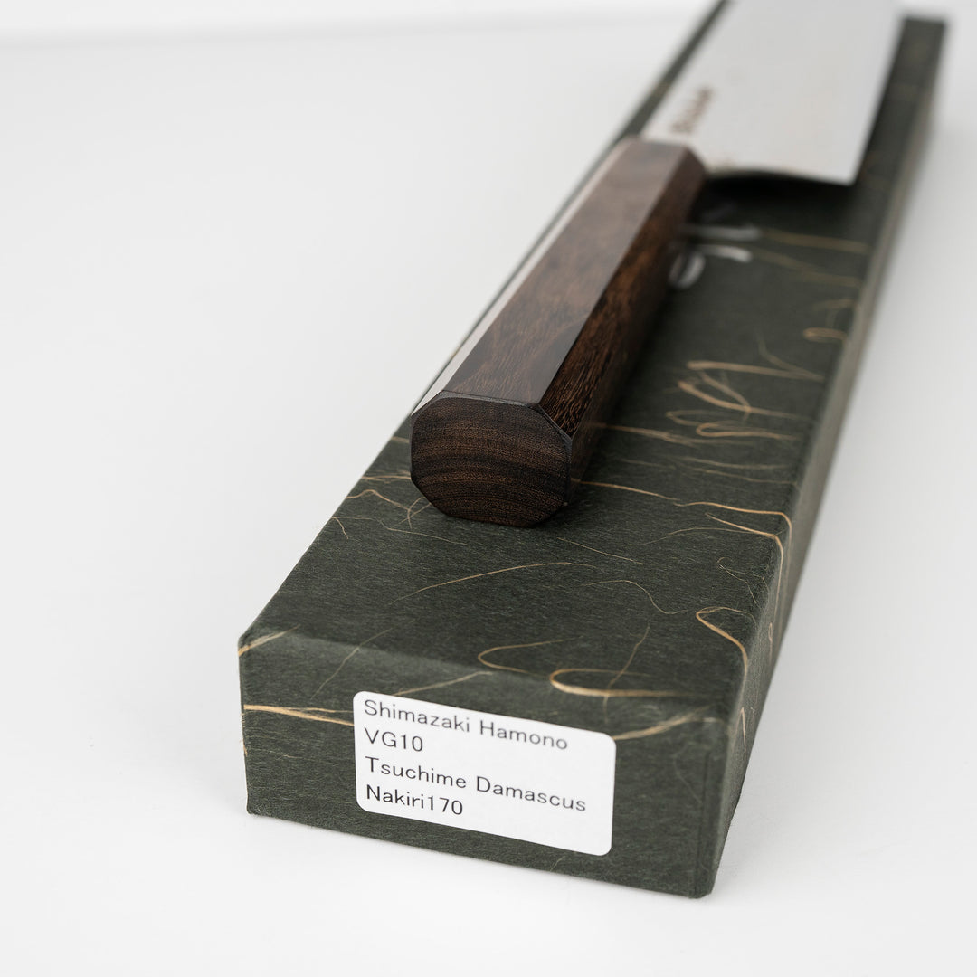 Nakiri 16,5 cm Shimazaki Hamono VG-10 Damascus