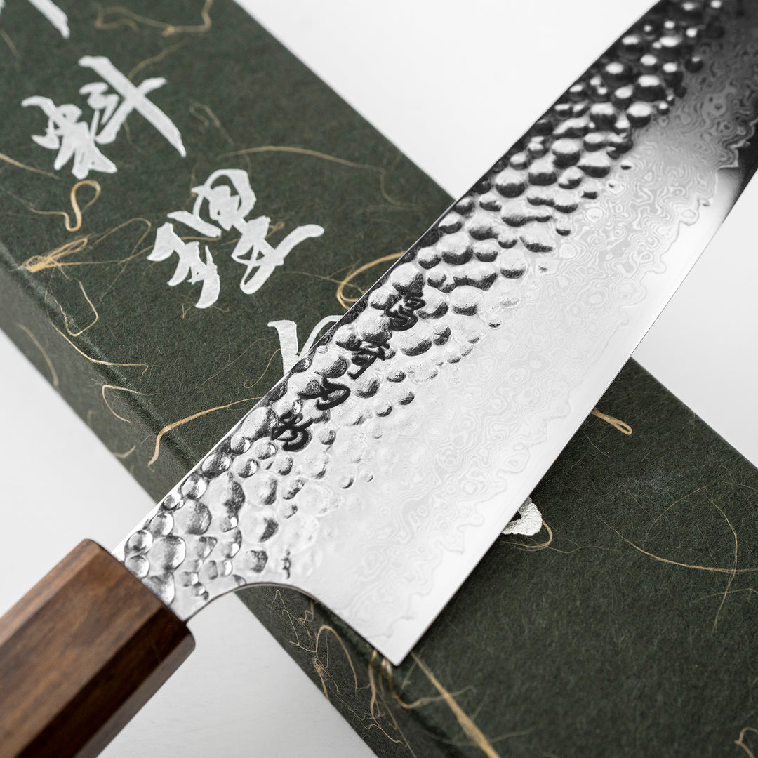 Santoku 17 cm Shimazaki Hamono VG-10 Damascus