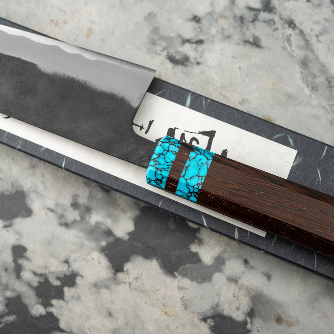 Santoku 16,5 cm Shiro Kamo Aogami Super/SS TQ