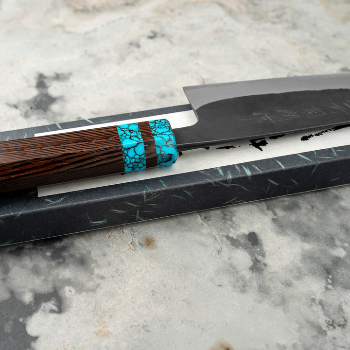 Santoku 16,5 cm Shiro Kamo Aogami Super/SS TQ