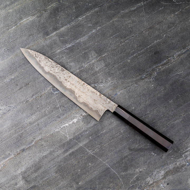 Gyuto 24 cm Shoichi Hashimoto Waterase Aogami#2 + Shirogami#2 Coreless