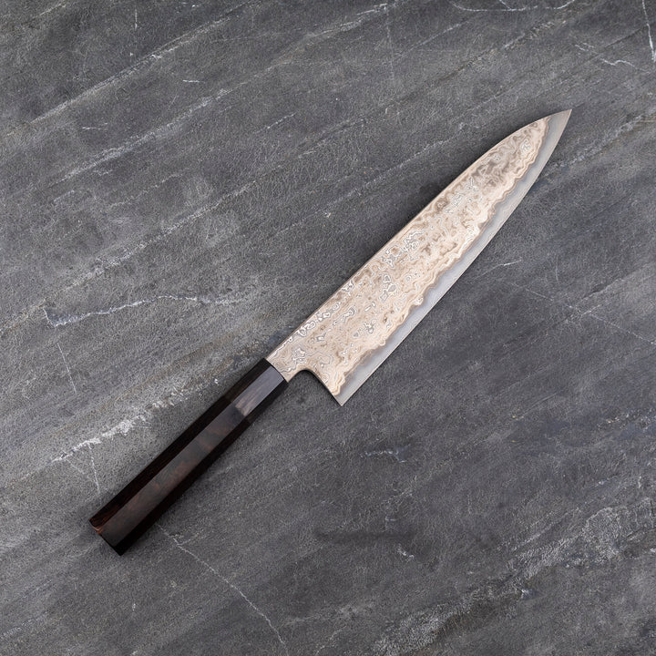 Gyuto 24 cm Shoichi Hashimoto Waterase Aogami#2 + Shirogami#2 Coreless