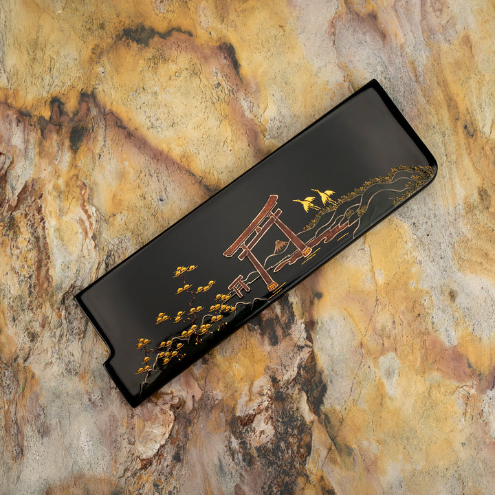Nakiri 17 cm Takeshi Saji Art Tori Fuji on Lake R-2  + Saya