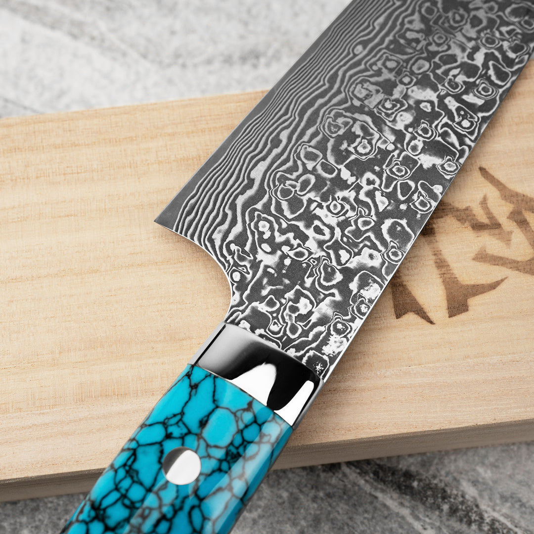 Santoku 18 cm Takeshi Saji BTQ Damascus R-2
