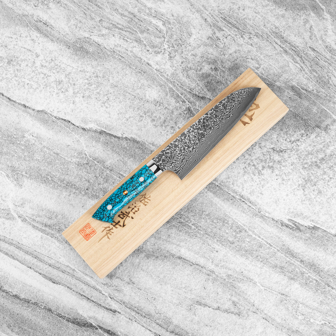 Santoku 18 cm Takeshi Saji BTQ Damascus R-2