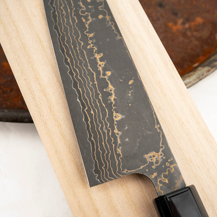 Santoku 16,5 cm Takeshi Saji RW Gold Damascus VG-10