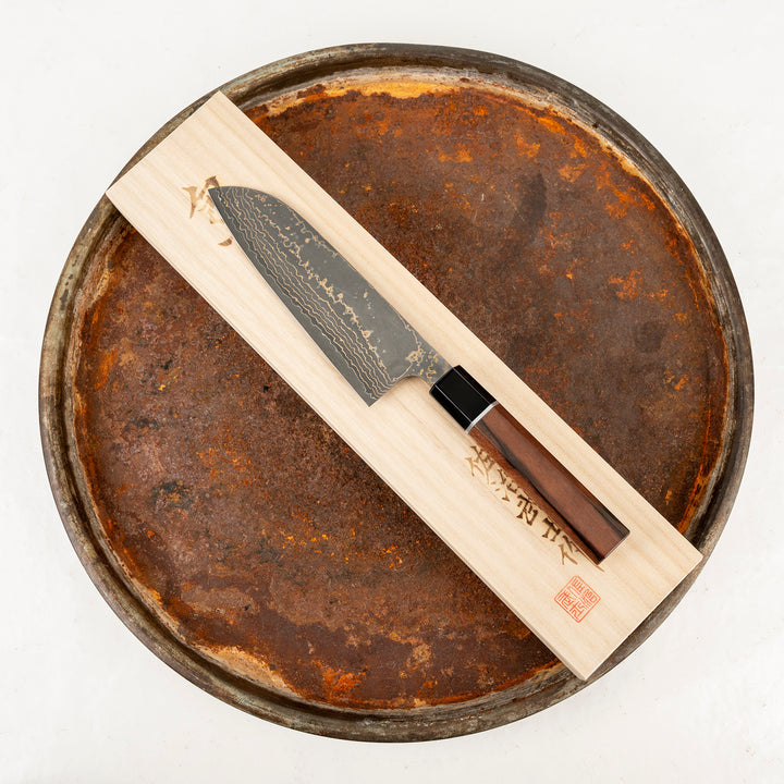 Santoku 16,5 cm Takeshi Saji RW Gold Damascus VG-10