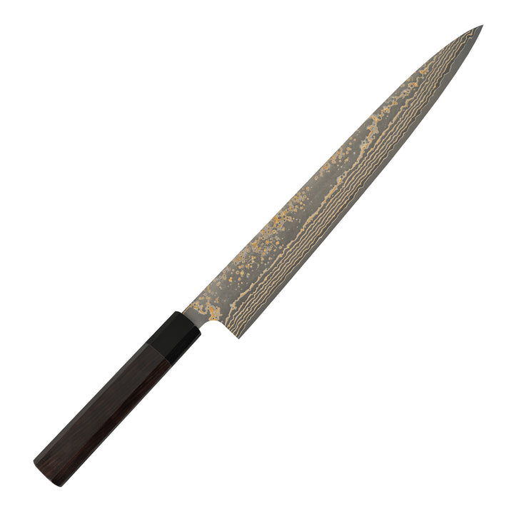 Sujihiki 27 cm Takeshi Saji RW Gold Damascus VG-10