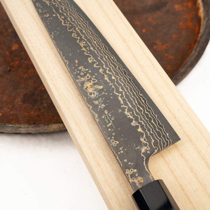 Gyuto 24 cm Takeshi Saji RW Gold VG-10 Damascus