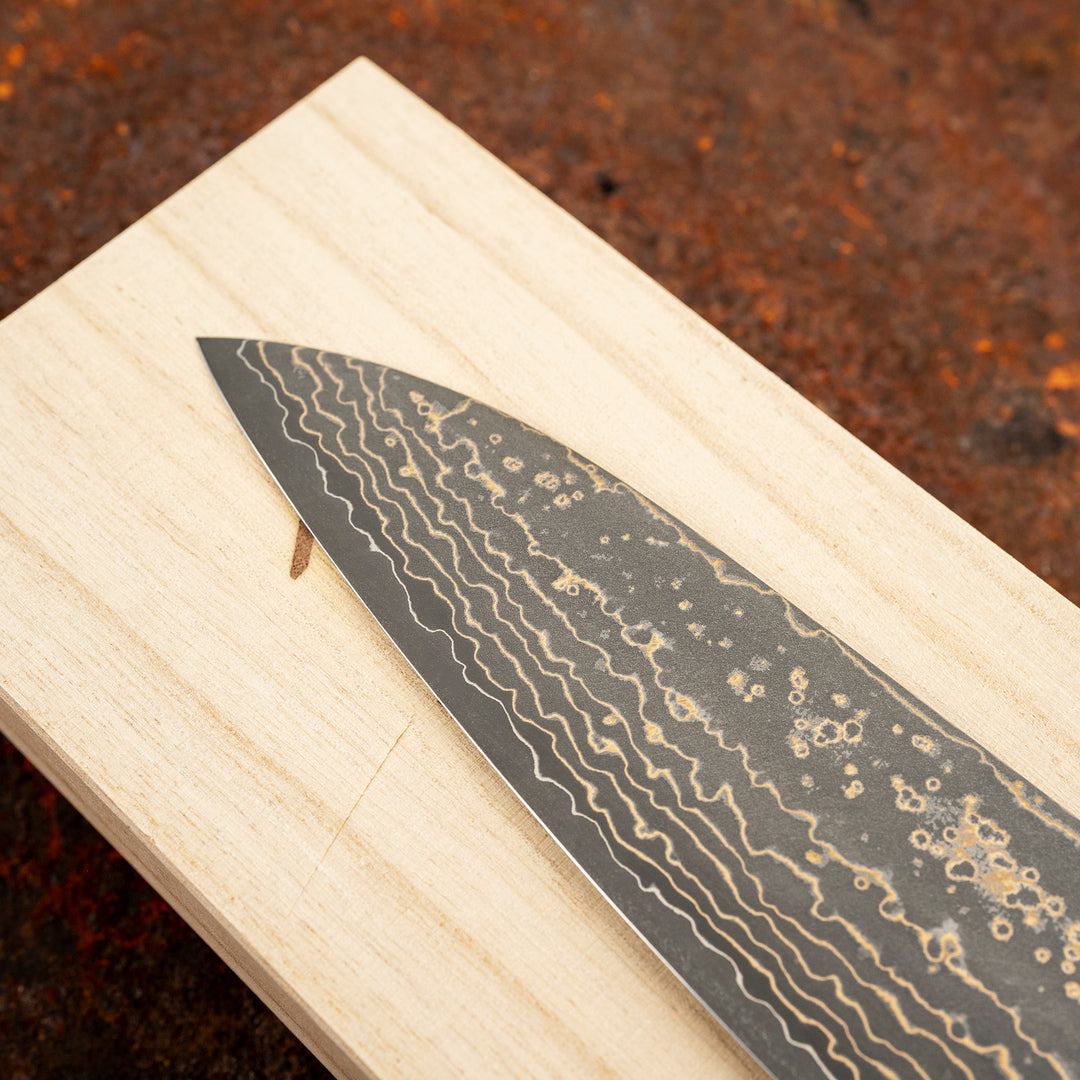 Gyuto 24 cm Takeshi Saji RW Gold VG-10 Damascus
